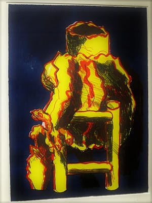 Jan Sierhuis - 1971- GROTE gesigneerde Litho "Kleding op Kruk" - Zeer kleine Oplage! (35 stuks) kopen? Bied vanaf 10!