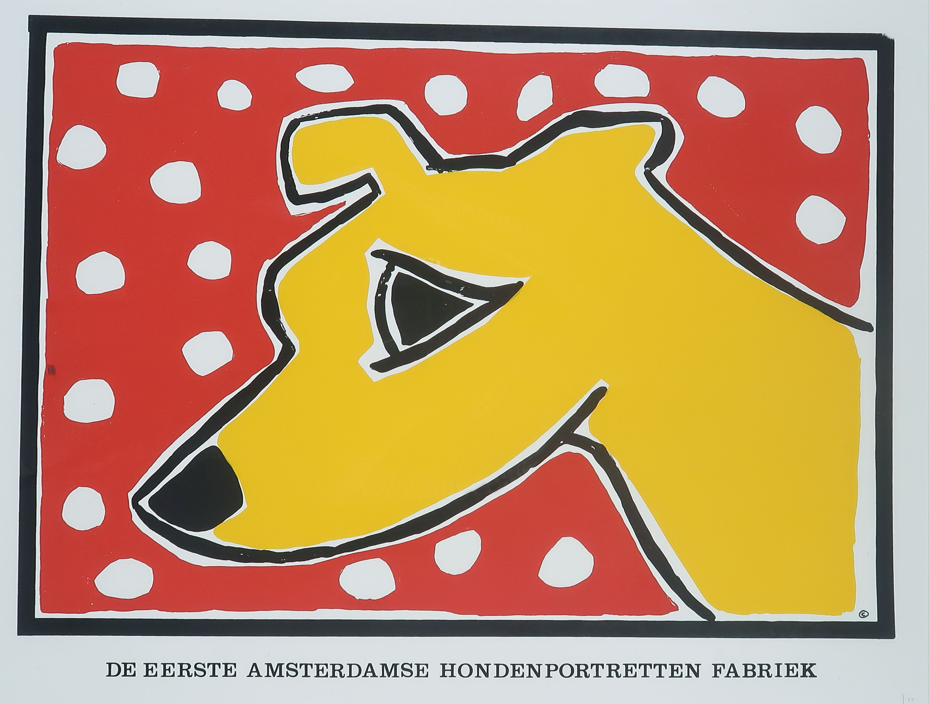 André Drenth - Zeefdruk, De Eerste Amsterdamse Hondenportretten Fabriek - Ingelijst kopen? Bied vanaf 1!