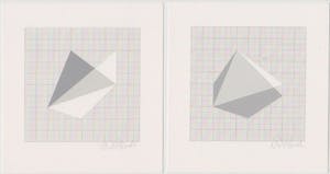 H.D. Schrader - Twee handgesigneerde lithografien: Geometrische Composities I en II kopen? Bied vanaf 15!
