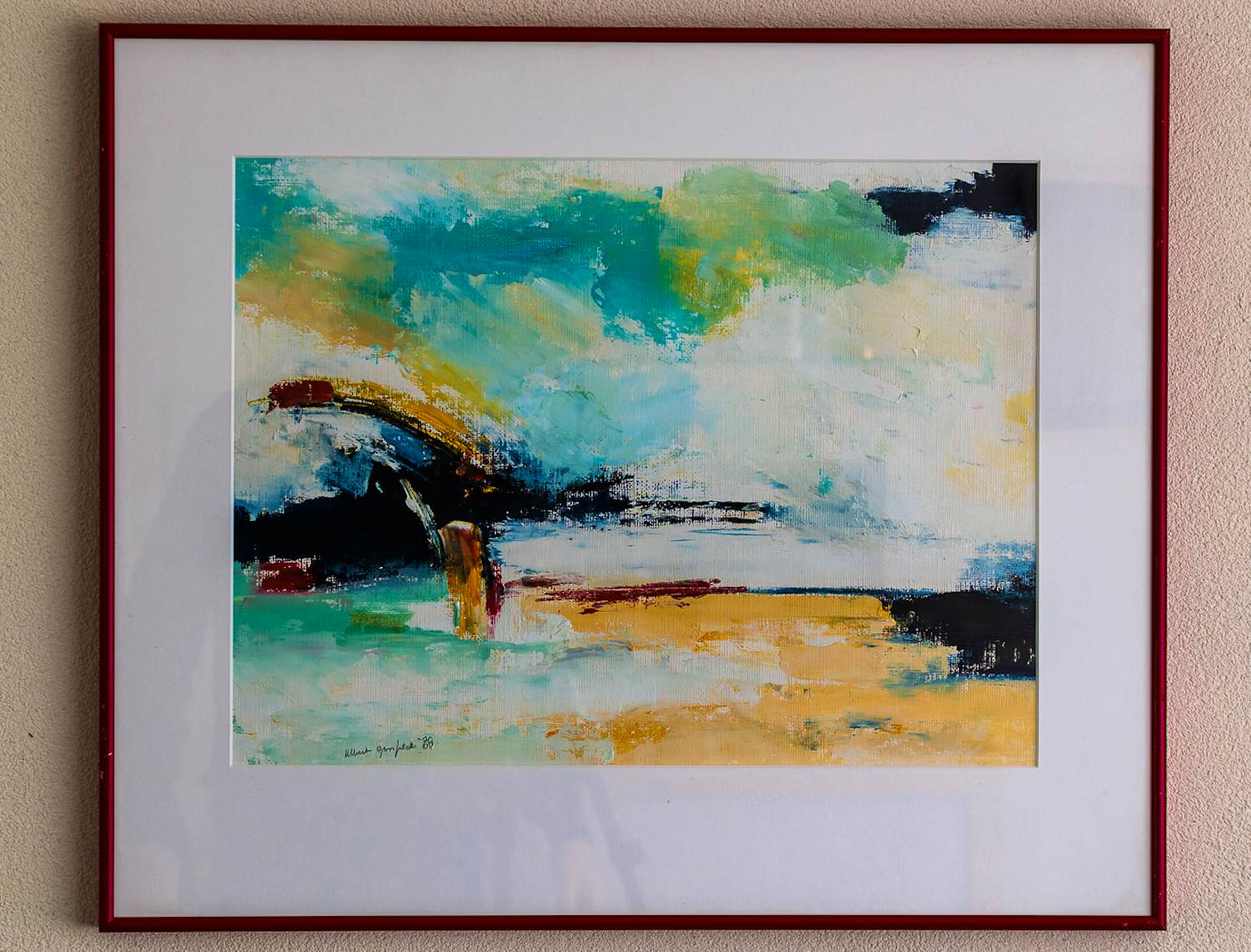 Albert Grosfeld - Abstract landschap kopen? Bied vanaf 40!