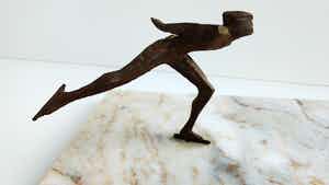 Rien Goene - bronzen schaatser sculptuur verkocht voor € 195!