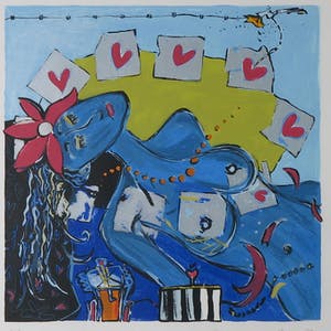 Miriam Slaats - Zeefdruk, Zonder titel - Ingelijst kopen? Bied vanaf 1!