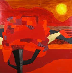 Ronald Boonacker - Aryl op doek, Landschap (Groot) verkocht voor € 250!