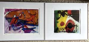 Lex Grote - 2 Prachtige zeefdrukken in alluminium lijst. verkocht voor € 65!