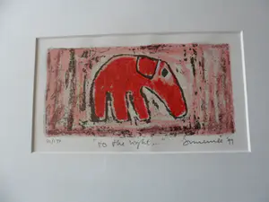 Hans Innemee - Zeefdruk, titel, Olifant. kopen? Bied vanaf 75!