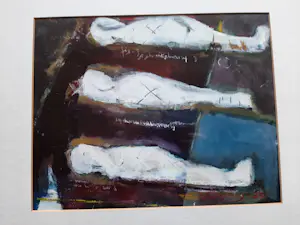 Astrid Engels - Olieverf op papier, Titel, "Egyptenne XXVI kopen? Bied vanaf 40!