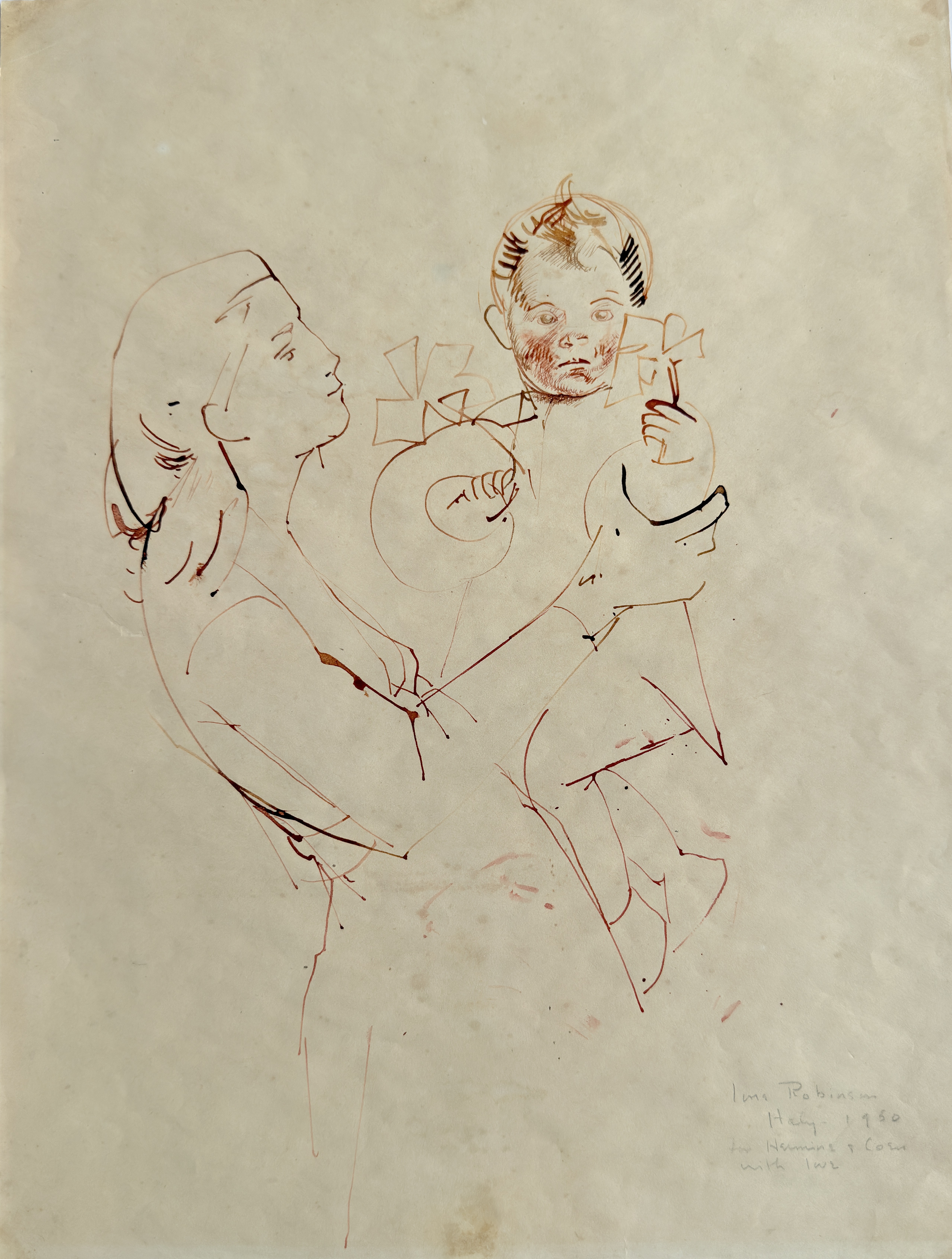 Ione Robinson - 'Hermine & Coen' - Originele tekening (Italië, 1960) kaufen? Bieten Sie von 75!