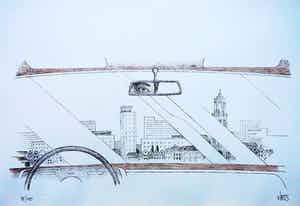 Ron Watts - Skyline Utrecht-centrum -circa 1980- verkocht voor € 35!