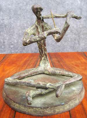 Brons (Onbekend) - Straatmuzikant. verkocht voor € 50!