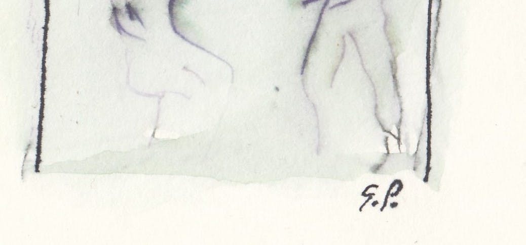 Gerard Princee - Aquarel - Paard & figuren kopen? Bied vanaf 1!