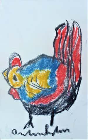 Anton Heyboer - De oervogel . verkocht voor € 250!