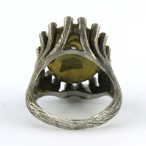 18k geel goud met zilveren ring bezet met briljant geslepen diamant tot. 0,20ct kopen? Bied vanaf 210!