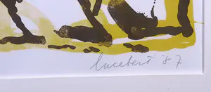 Lucebert - Zeefdruk, Voorstelling met 2 figuren - Ingelijst (Groot) kopen? Bied vanaf 180!