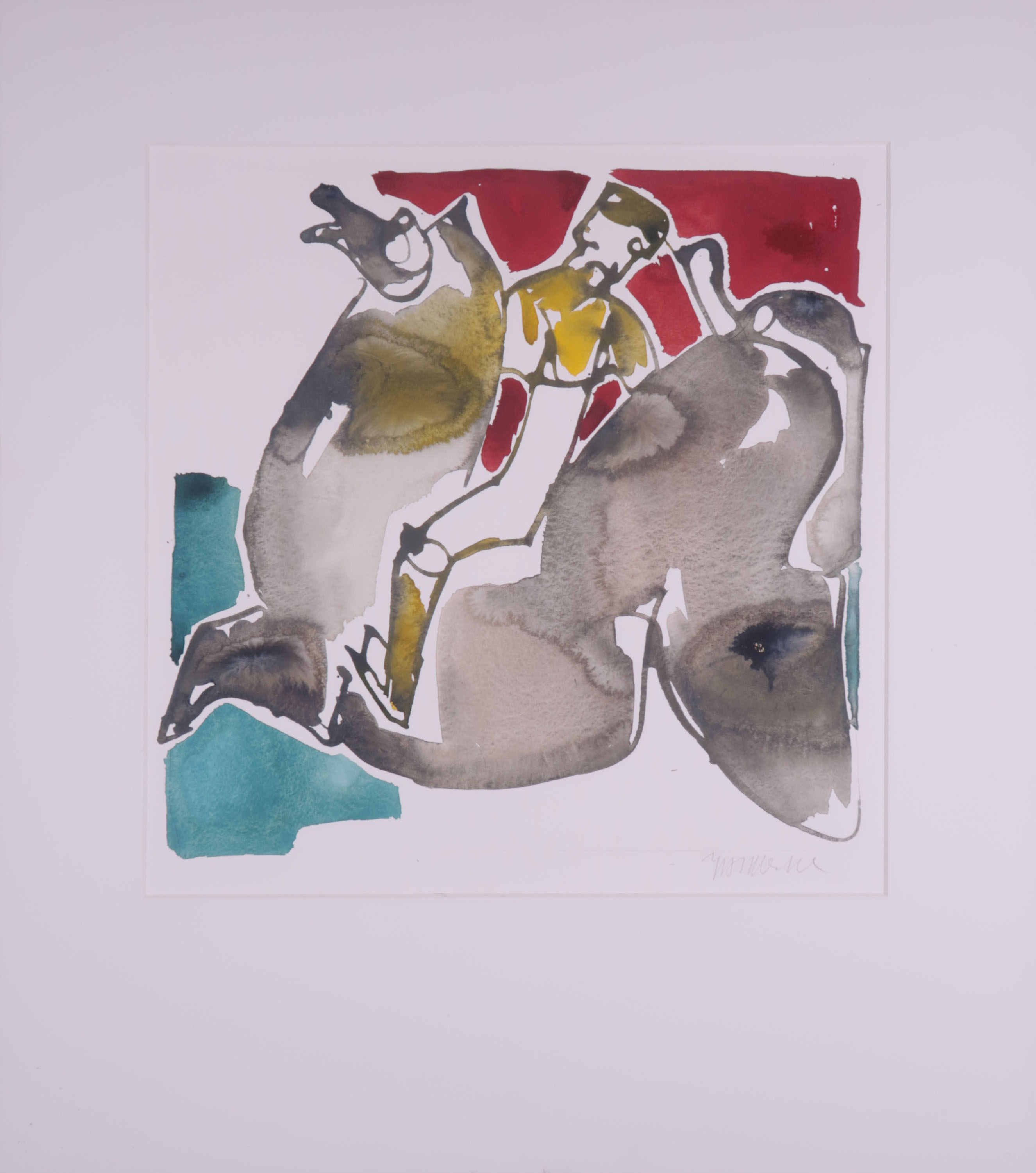 Johan Meeske - Aquarel, Ruiter kopen? Bied vanaf 20!