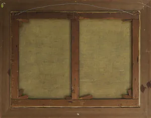 Léon Riket - Olieverf op doek, Aan land getrokken bomschuiten - Ingelijst kopen? Bied vanaf 600!