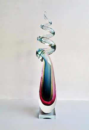 Vetro Design - Stairway to heaven - Glaskunst - Handgeblazen unicum - Groot verkocht voor € 1!