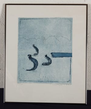 Jan Montyn - Pitsanuloh II - 5/15 - 1995 - kleurenets op papier kopen? Bied vanaf 20!