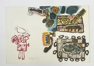 Corneille - Lithografie Vrouw van de nacht en de dageraad, 1967 kopen? Bied vanaf 600!