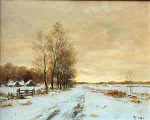 Frits Goosen - A5283, Winterlandschap verkocht voor € 350!