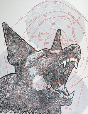 Anne Semler - Zeefdruk, Blaffende hond kopen? Bied vanaf 1!