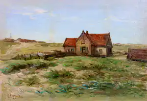 Cornelis Gips - Gezicht op de duinen bij Scheveningen of Katwijk verkauft für € 80!