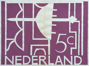 Hubert Bekman - Postzegelontwerp, gouache kopen? Bied vanaf 35!