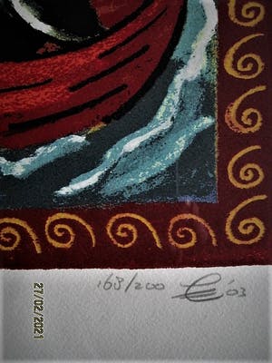 Jacques Tange - populair Rotterdams graficus - gesigneerde Zeefdruk - "Under the Bridge" kopen? Bied vanaf 30!