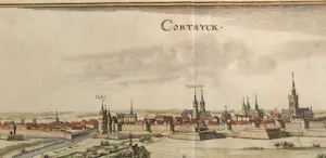 Caspar Merian - Kortijk Oude Gravure Panorama 1659 kopen? Bied vanaf 30!
