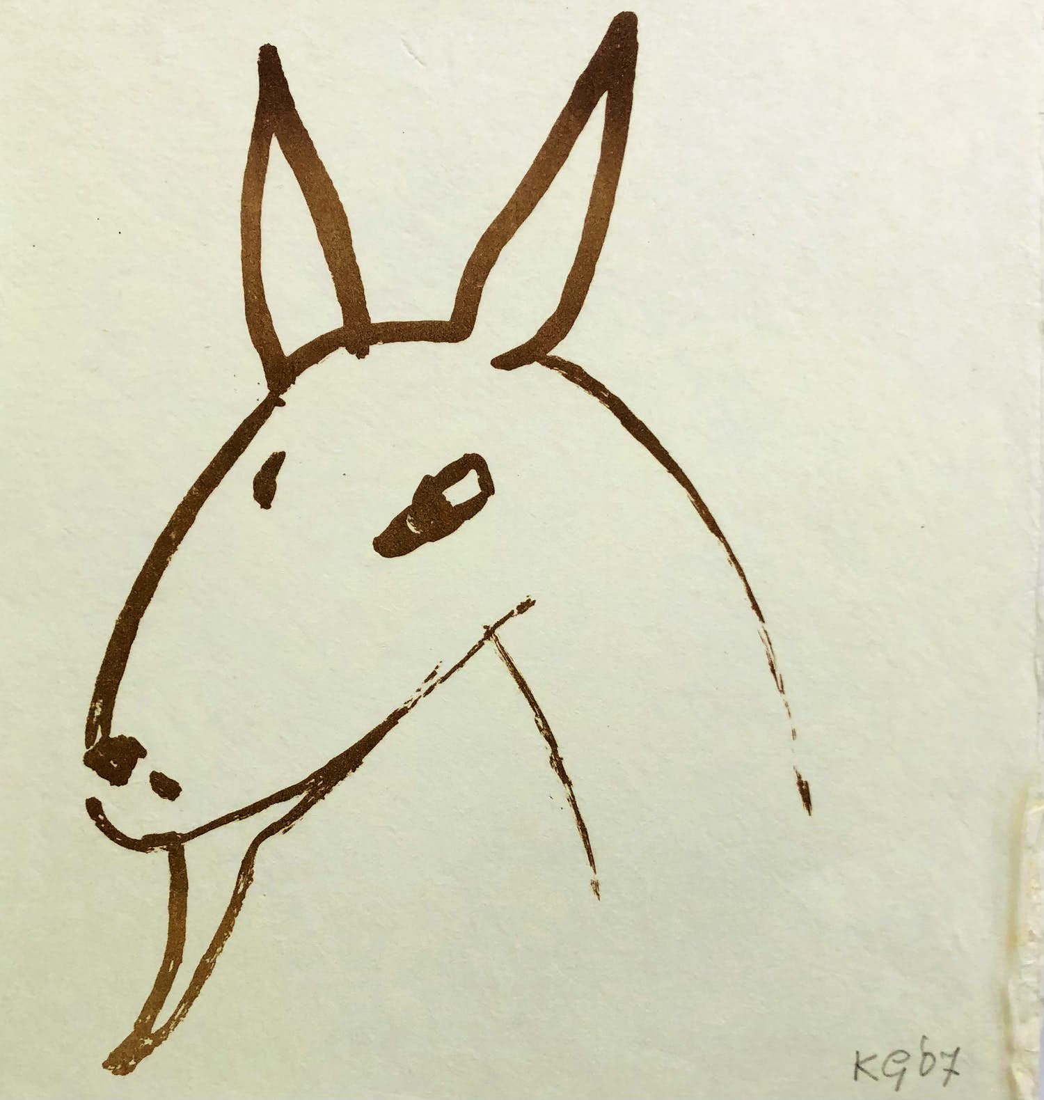 Klaas Gubbels - Het geitje ( uit de serie Gat in de heg) verkocht voor € 125!