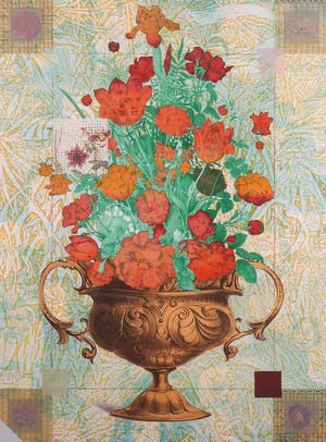 Harald Vlugt - Zeefdruk en collage, Human Jungle I - Ingelijst kopen? Bied vanaf 50!