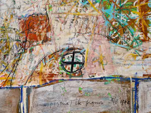 Hannes Postma - grote 1962 gemengde techniek (pastel, aquarel, stift) "Ik figuur" - gesigneerd kopen? Bied vanaf 84!