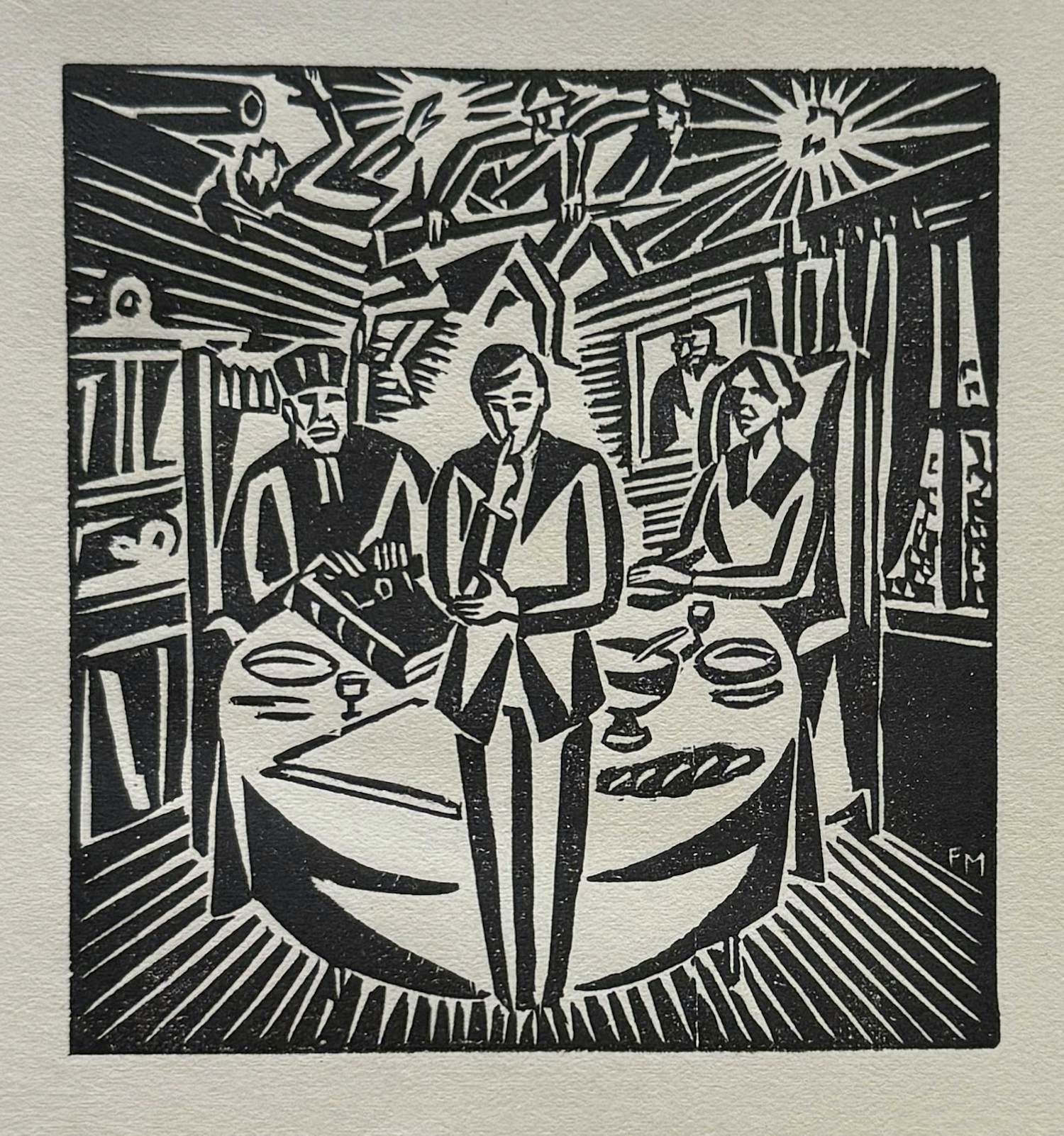 Frans Masereel - La Loi / Das Gesetz. Original-Holzschnitt 1920 verkocht voor € 35!