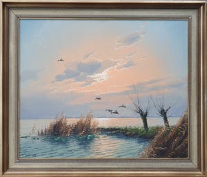 Gien Brouwer - Plasgezicht met eenden kopen? Bied vanaf 165!