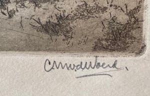 Cor van der Woerd - Ets Winter landschap kopen? Bied vanaf 1!