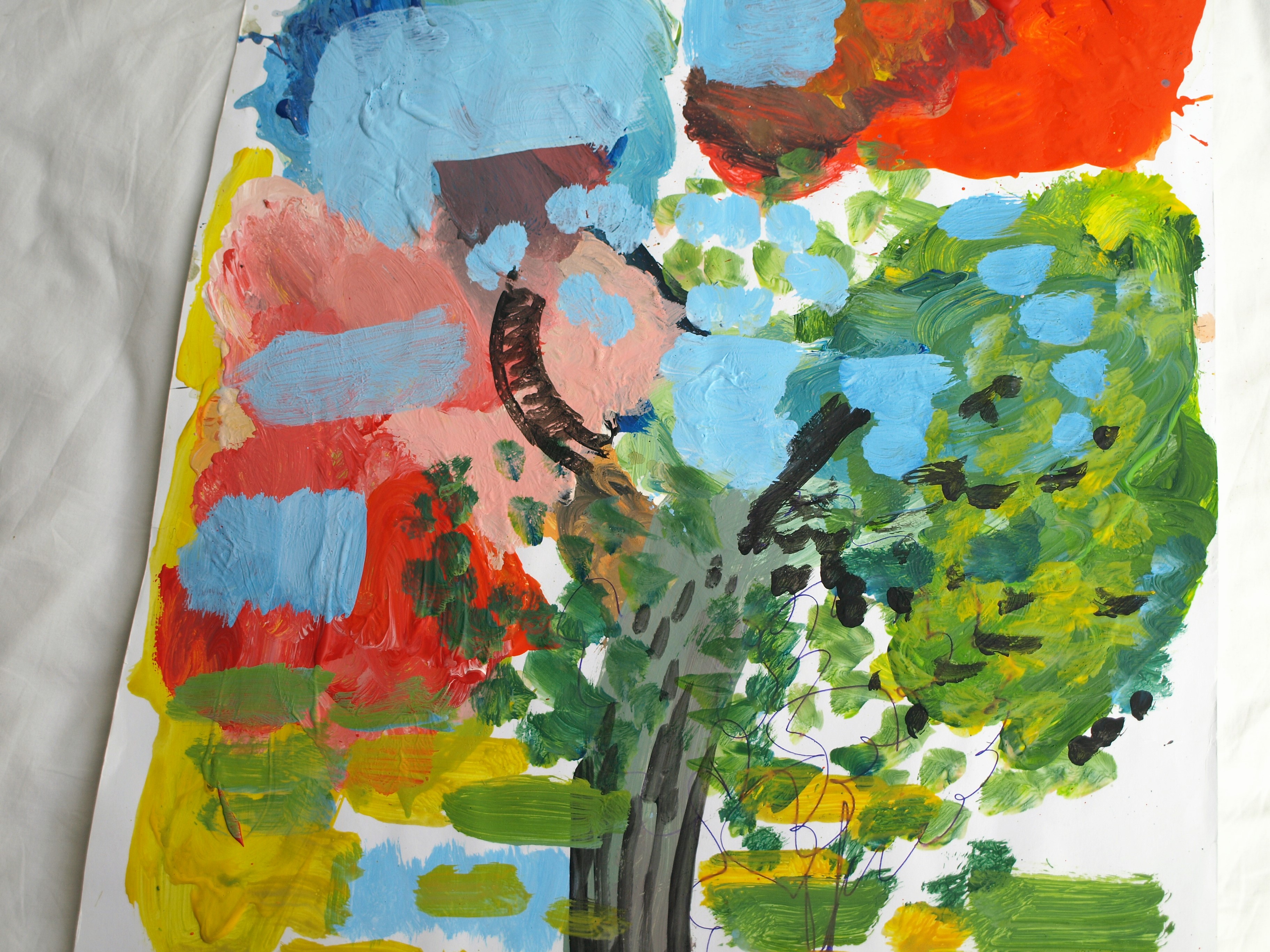 Peter Klashorst - Acrylverf op papier - Boom - 2016 kopen? Bied vanaf 50!