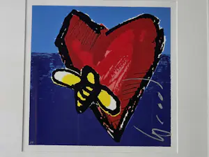 Herman Brood - Valentijn - Hart en Bij - E.A - Handgesigneerd kopen? Bied vanaf 750!