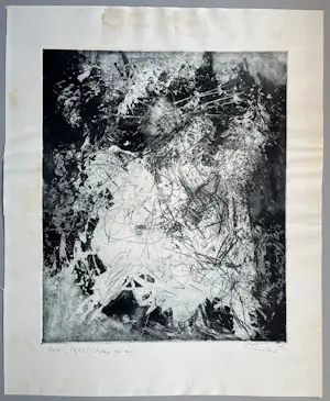 Fred Thieler - Frühe signierte Original Radierung 1962 - Probe - sehr rar - Informel kopen? Bied vanaf 250!