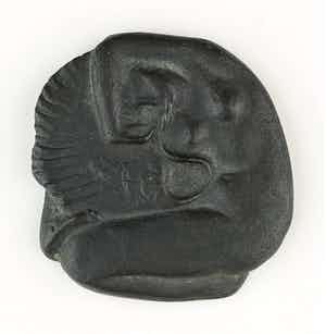 Fred Carasso - Bronzen penning: Leda en de Zwaan, 1967 verkocht voor € 120!