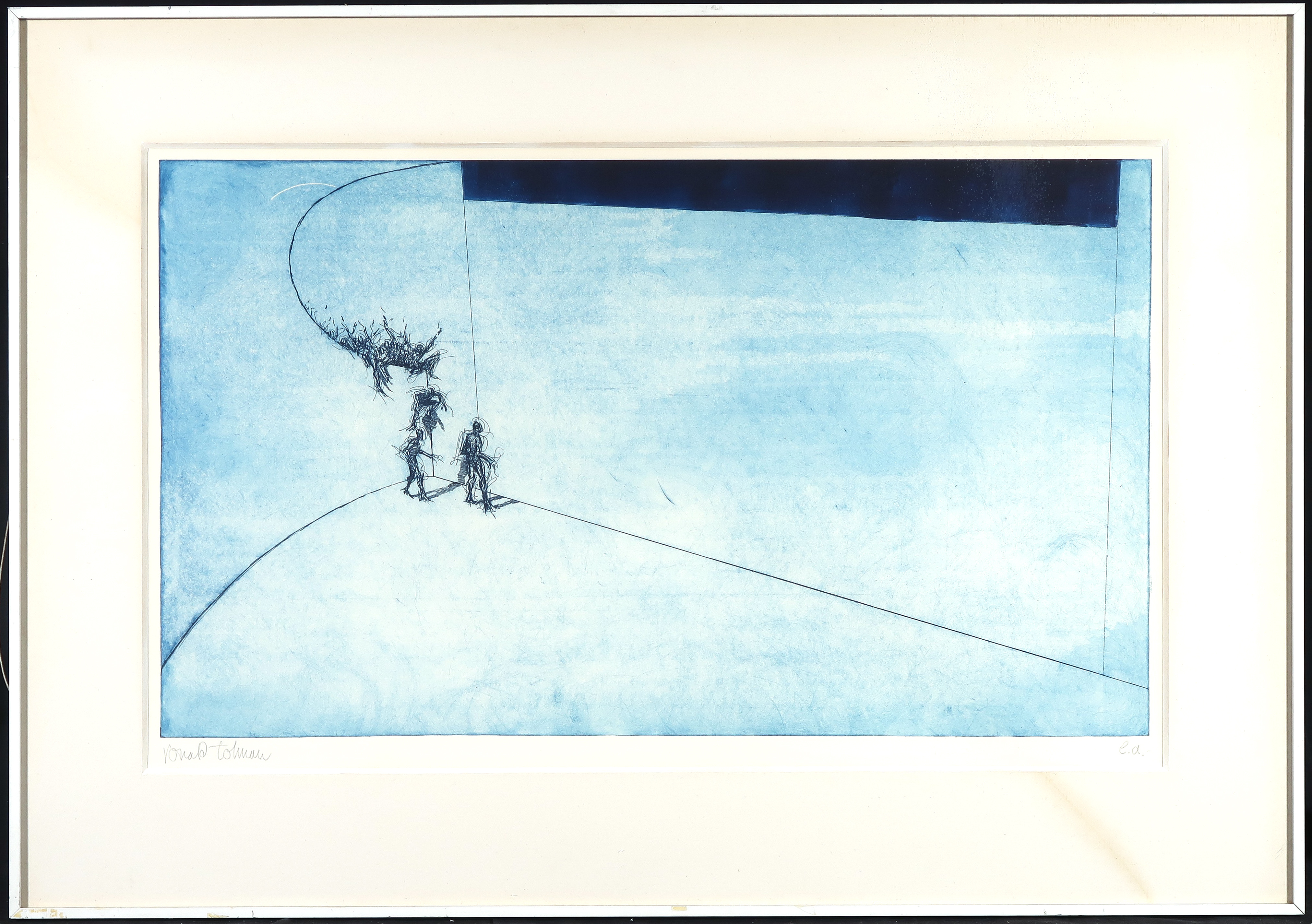 Ronald Tolman - Ets en aquatint, Ruimte - Ingelijst kopen? Bied vanaf 40!