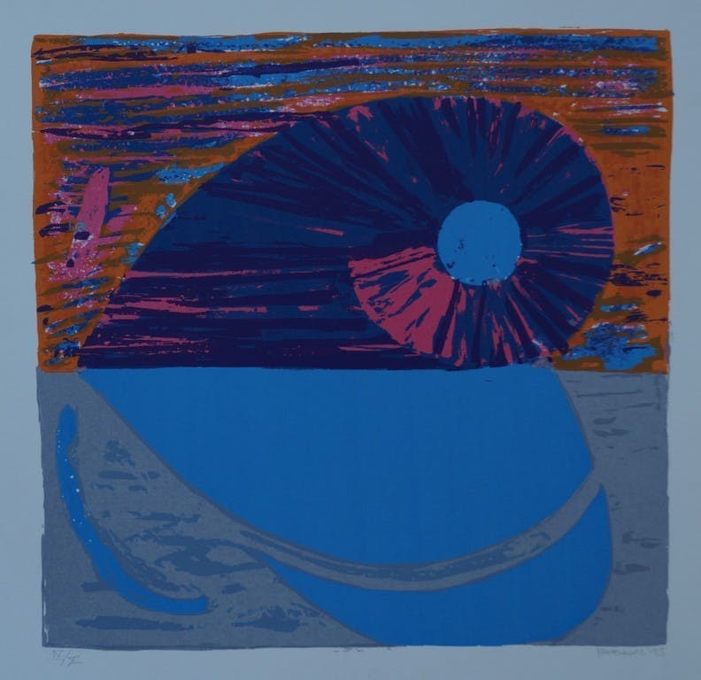 Bhaskar Hande - Bhaskar Handé - gesigneerde zeefdruk - 1993 kopen? Bied vanaf 15!