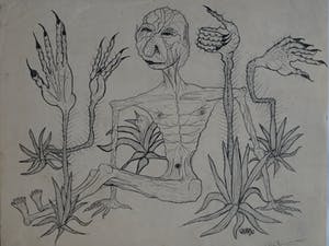 Niet of onleesbaar gesigneerd - Pentekening , “Surrealistische voorstelling” – gesigneerd - 1938 kopen? Bied vanaf 1!