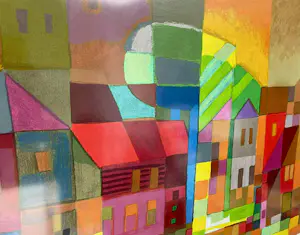 Ton Schulten - Zeefdruk - Mozaïekstad Nr. 164 - Ingelijst (Groot) kopen? Bied vanaf 850!