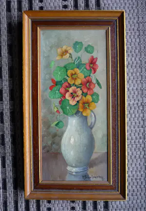 Huibert Schallenberg - Oost Indische kers - bloemstilleven in een vaasje kopen? Bied vanaf 125!