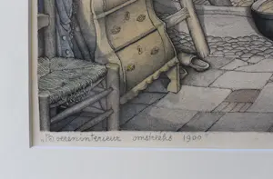 Jan Strube - "Boereninterieur omstreeks 1900, NB Nederland" kopen? Bied vanaf 75!