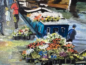 Niet of onleesbaar gesigneerd - bloemenverkoope aan de gracht kopen? Bied vanaf 1!