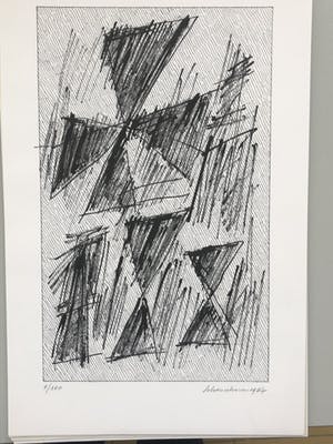 Jan Schoonhoven - Formatie map met 12 zeefdrukken 1/100 kopen? Bied vanaf 3450!