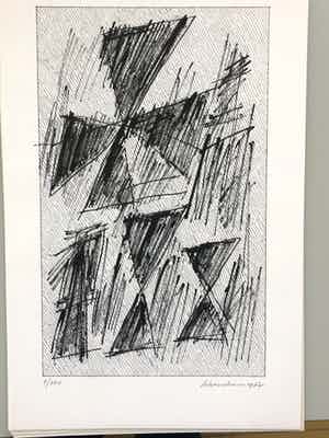 Jan Schoonhoven - Formatie map met 12 zeefdrukken 1/100 verkocht voor € 3450!