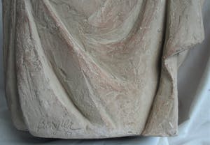 Niet of onleesbaar gesigneerd - Buste , aardewerk – Mozes en de tien geboden - gesigneerd - 1967 kopen? Bied vanaf 1!