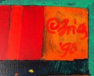 Clemens Briels - Skyrider above St. Juan, gemengde techniek op doek (groot) kopen? Bied vanaf 1100!