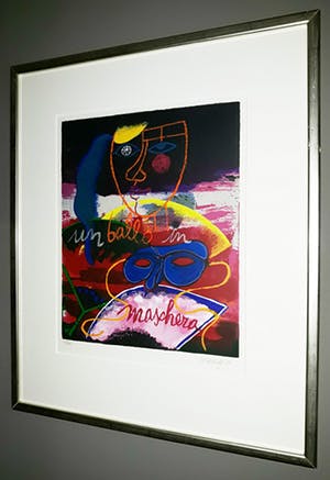 Corneille - Un ballo in maschera, zeefdruk (prachtig ingelijst) kopen? Bied vanaf 295!